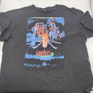 A Nightmare On Elm Street 3 Dream Warriors T-Shirt Size 3XL Freddy Krueger Black
